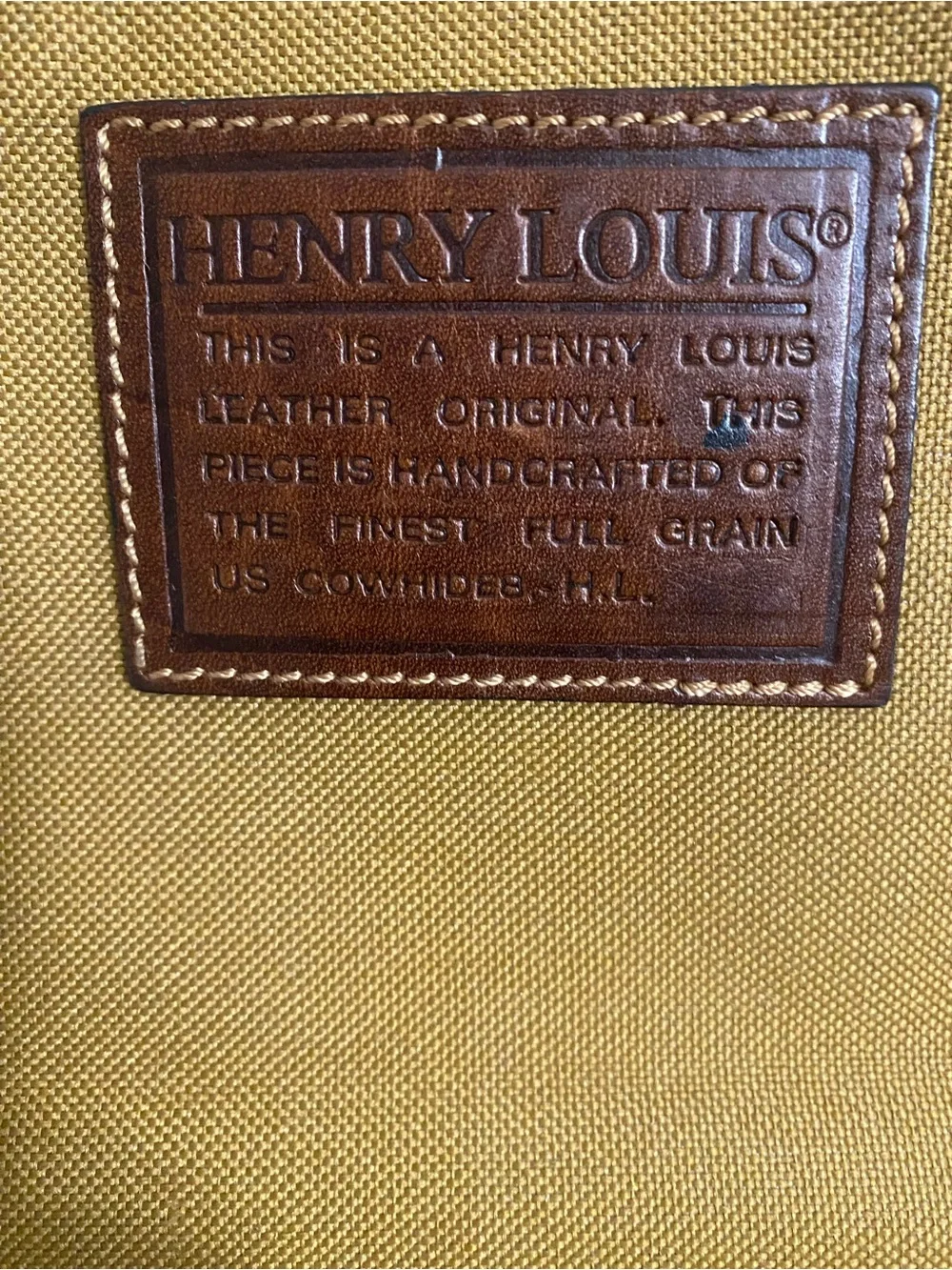 Henry Louis Classic Brown Leather Briefcase - Men's Professional Work Bag